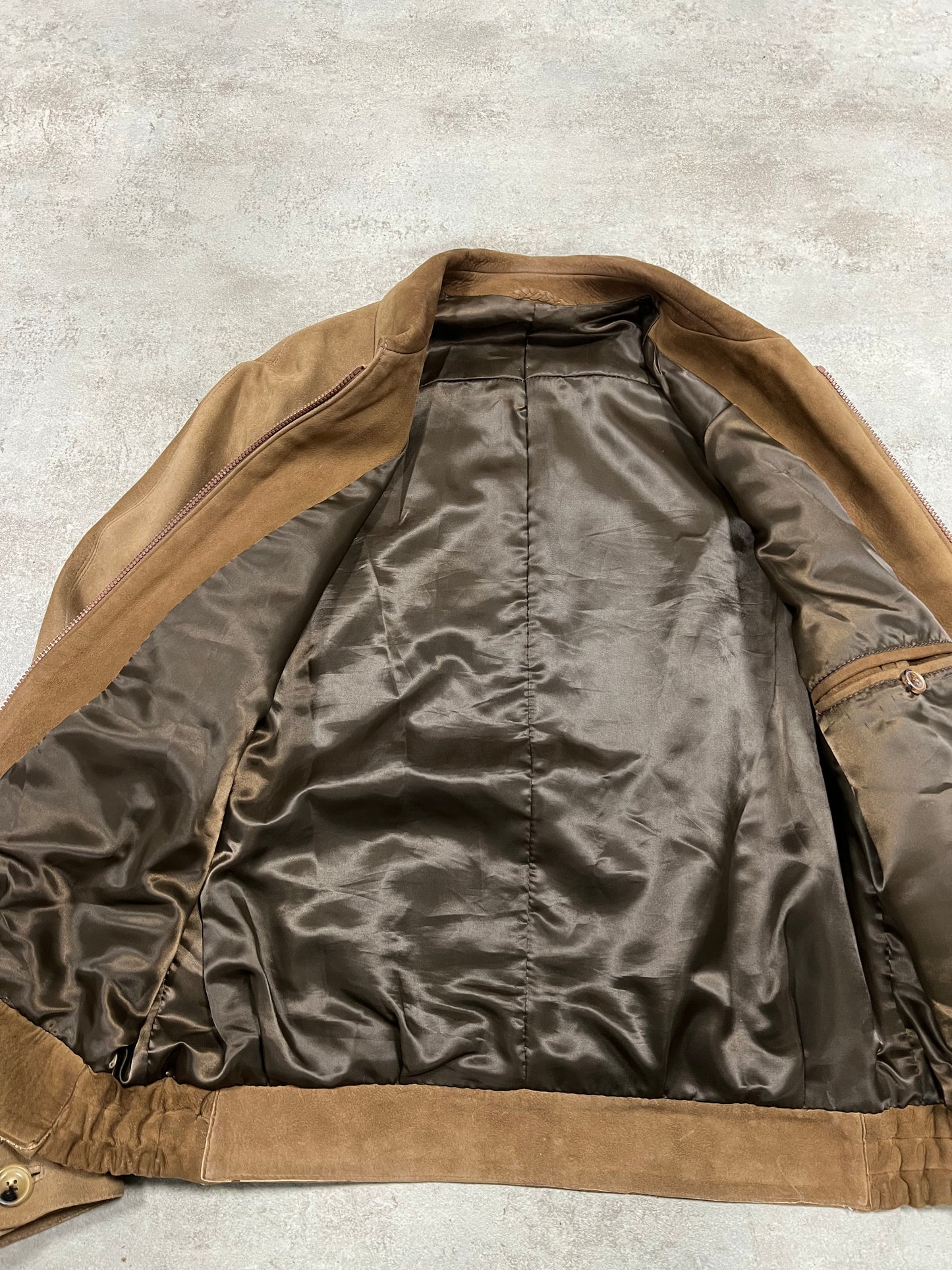 Chaqueta Vintage Cuero Ante 80’s  - M