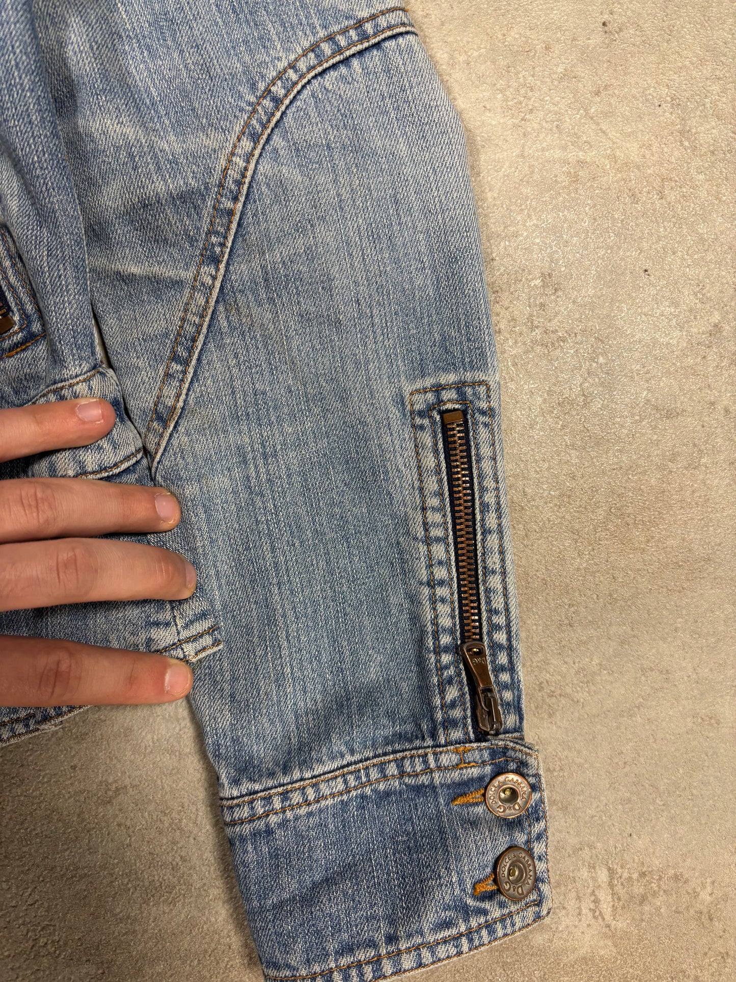 Chaqueta Modulable Vaquera Cargo Dolce & Gabbana 00s Vintage - S