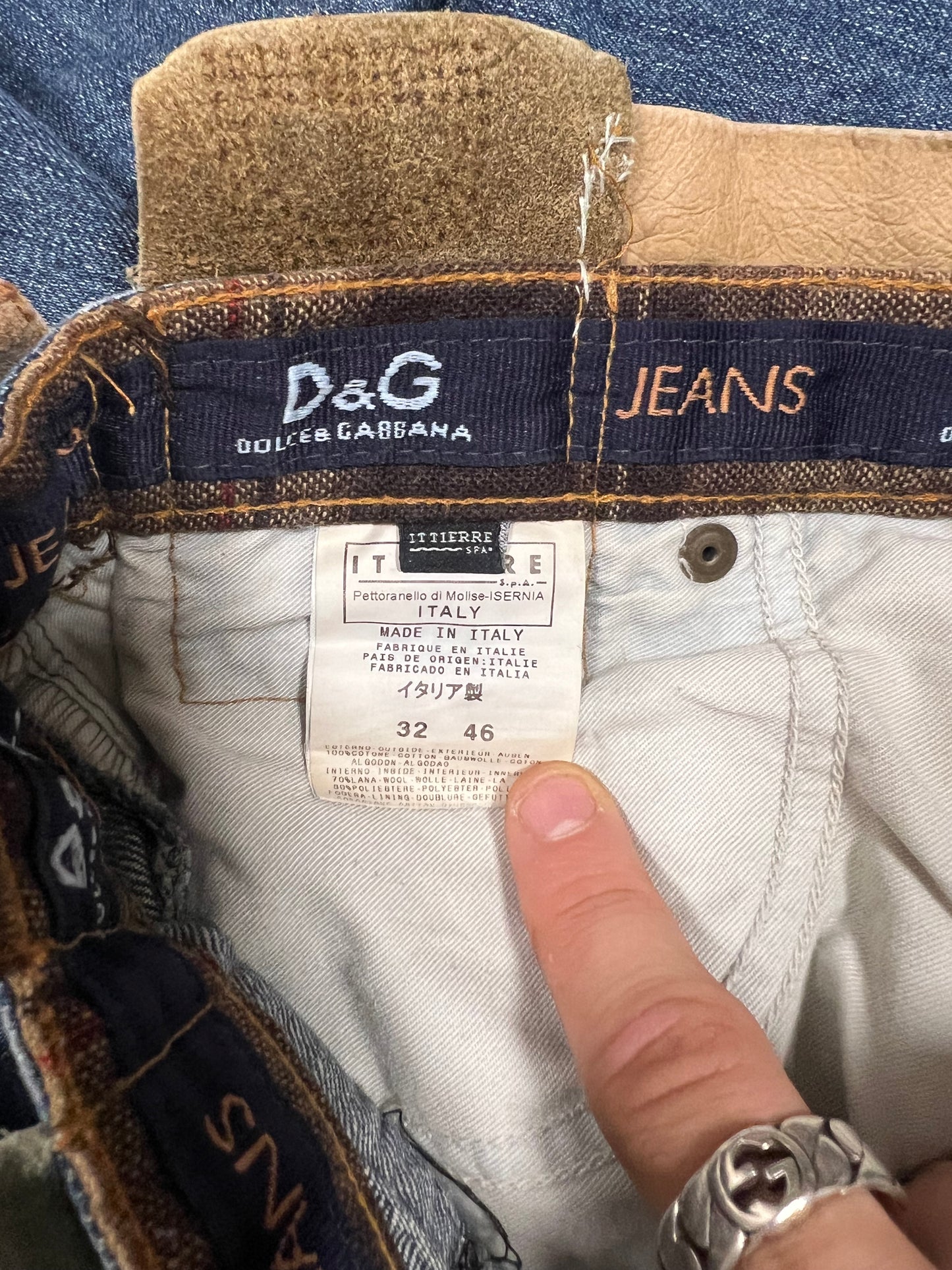 Pantalones Vaqueros Vintage Dolce Gabbana ‘Patch’ 00’s Rare - M(W)