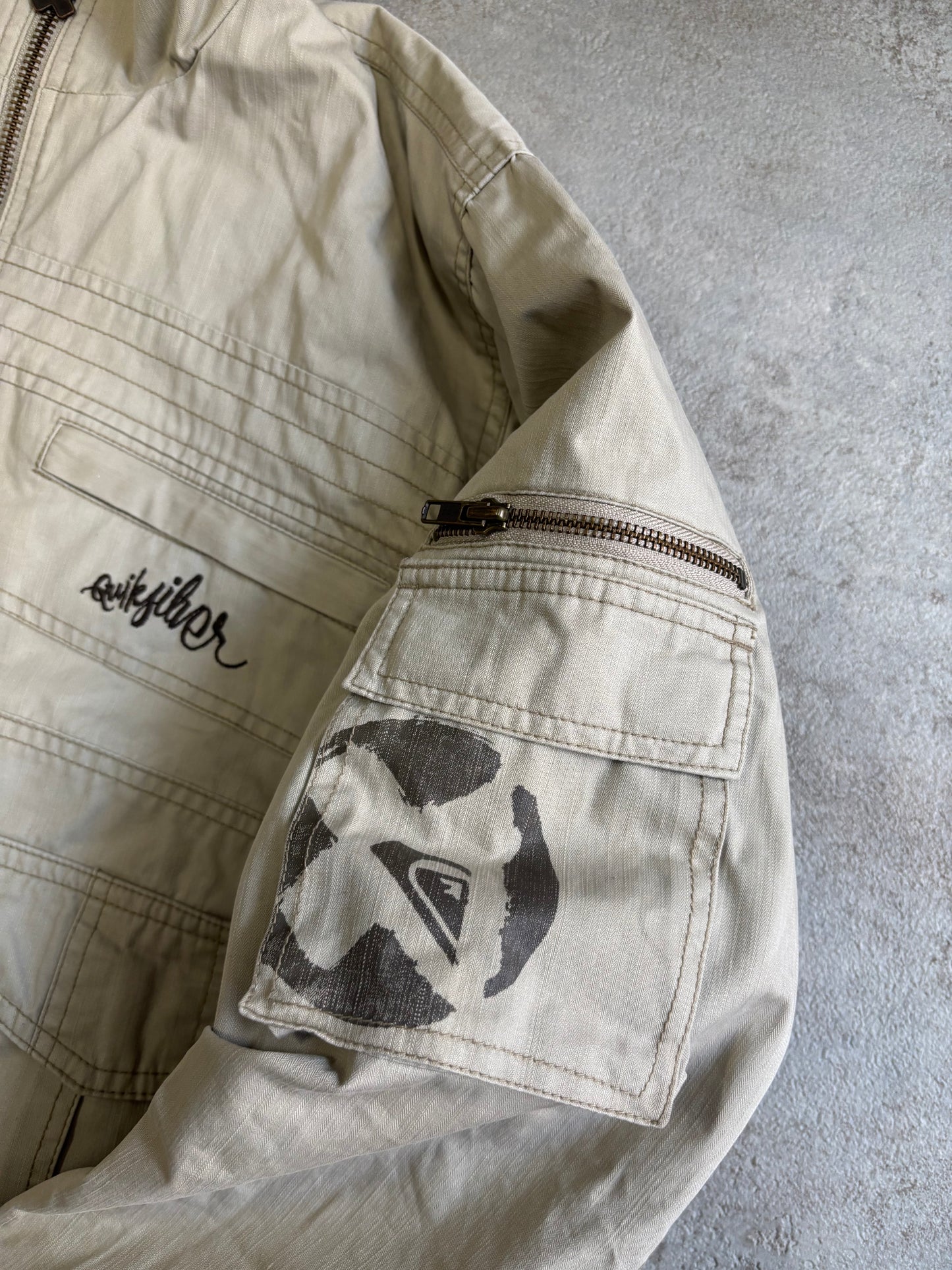 Chaqueta Bomber Cargo Quiksilver 00s Vintage - L