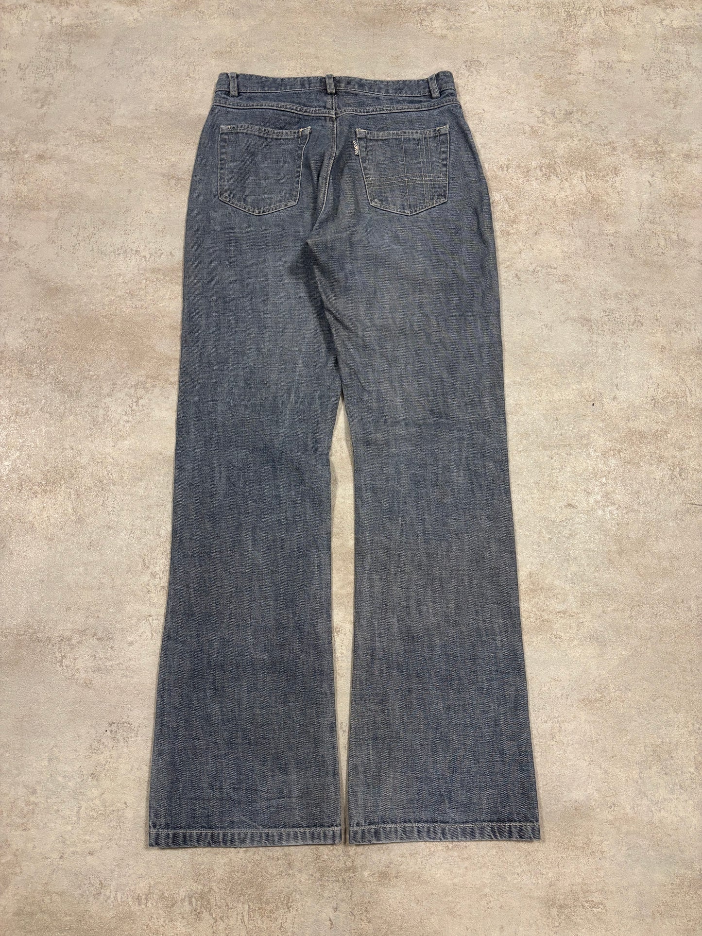 Pantalones Vaqueros Flared Burberry Sport 00s Vintage - M